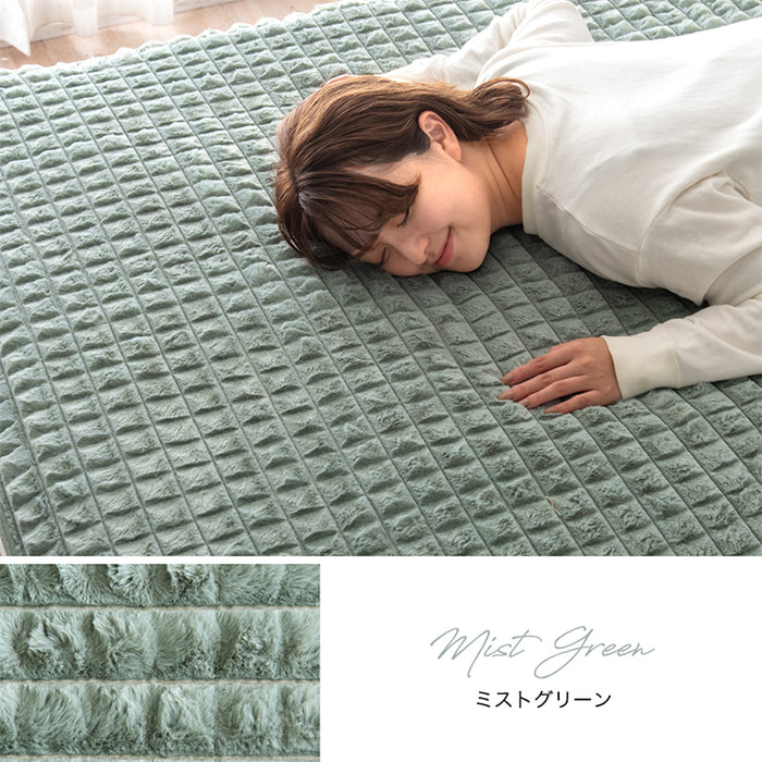 【クリアランス】[セミダブル]  ふわもこ、あったか。洗える 敷きパッド 秋冬用 保温 暖かい 厚手 敷き毛布 軽い mocoair〔80100113〕