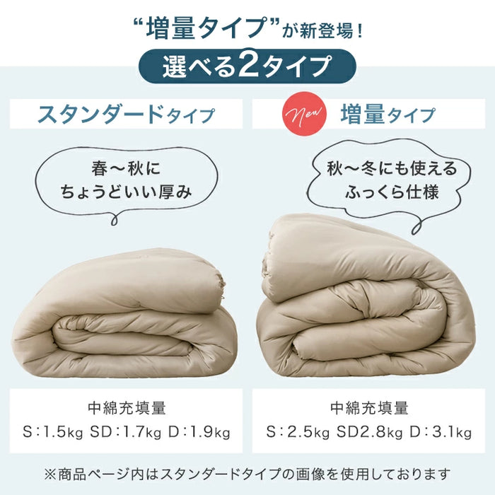 ［シングル / 増量タイプ］ハマる、寝心地。“まさに、沼” 掛け布団 洗える 抗菌 防臭 調温 調湿 洗濯ネット付き オールシーズン おしゃれ〔62100390〕