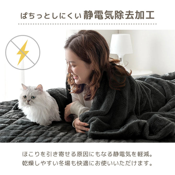 [シングル] もはや、ねこ。カバーになる 毛布 洗える 二枚合わせ 掛け布団〔80100221〕