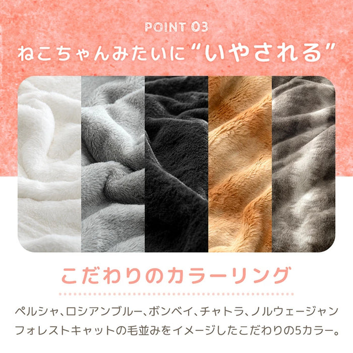 [シングル] もはや、ねこ。カバーになる 毛布 洗える 二枚合わせ 掛け布団〔80100221〕