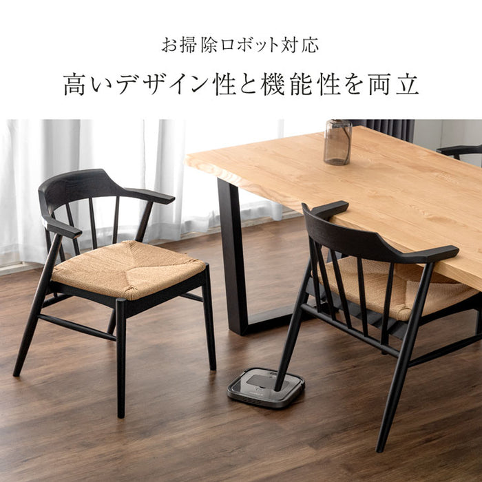 ［単脚］お掃除ロボット対応 ダイニングチェア 完成品 アッシュ ハンギング 無垢材 ダイニング〔80500077〕
