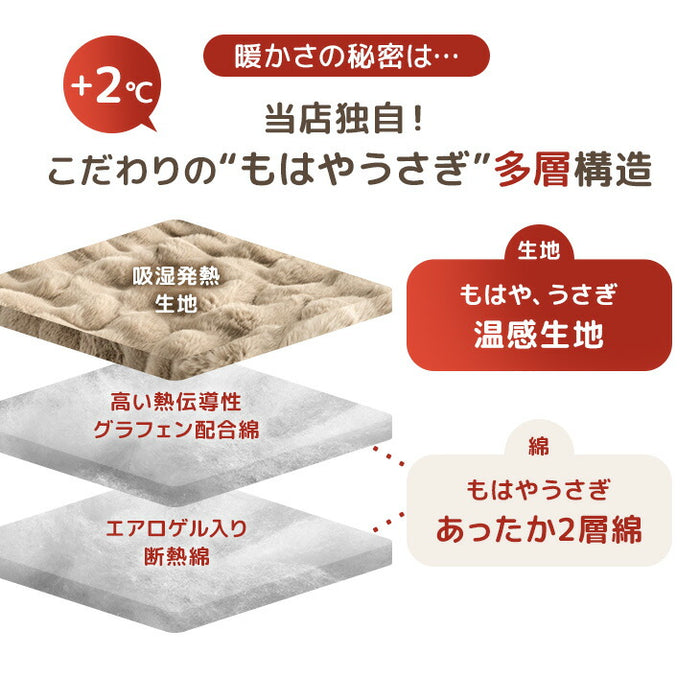 【クリアランス】［シングル］もはや、うさぎ。 敷パッド一体型 ボックスシーツ 洗える 暖かい 一体型ボックスシーツ 敷きパッド  冬用〔81900205〕