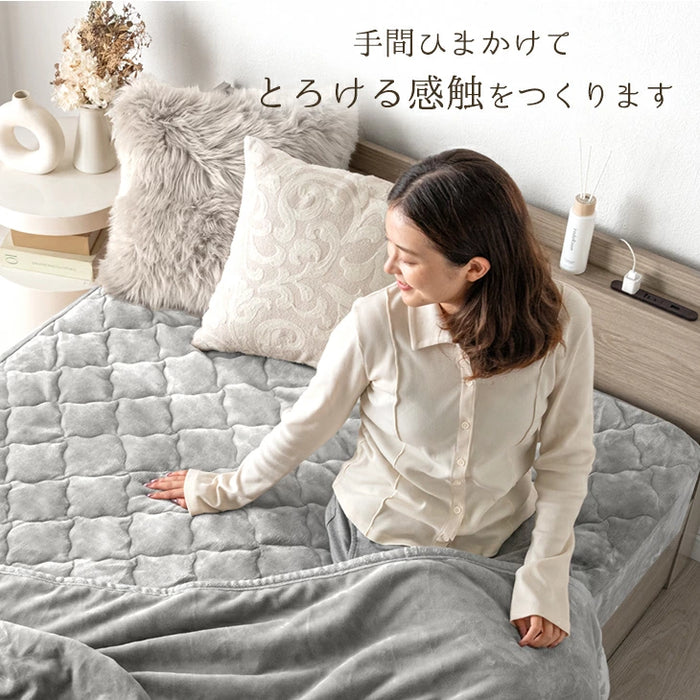 【クリアランス】［シングル］敷パッド一体型 ボックスシーツ 洗える 吸湿発熱 フランネル生地 抗菌 防臭〔81900209〕