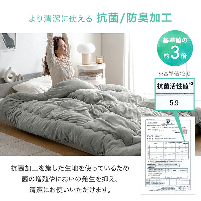 【新発売記念プライス】［シングル・ライトタイプ］ もはや、こたつ。(R) 掛け布団 吸湿発熱 日本製 洗える 暖かい 抗菌 防臭 防ダニ〔81900243〕