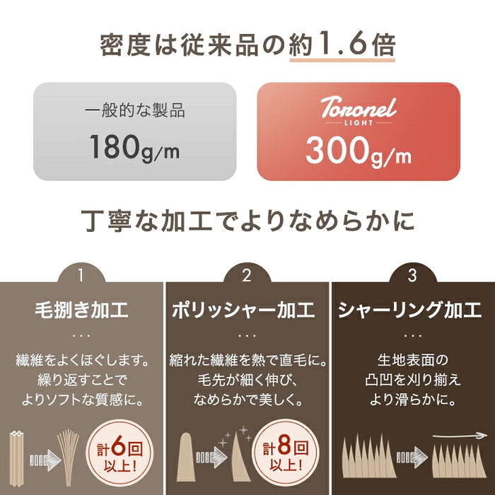 【リニューアル記念プライス】［シングル］Toronel light 毛布 洗える 吸湿発熱 フランネル生地 掛布団〔81900247〕