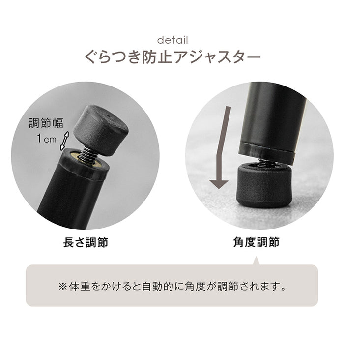 ［4脚セット］テーブルに掛けられる ダイニングチェア お掃除ロボット対応 ハンギング スチール脚 肘付き レザー調 ファブリック 床傷防止アジャスター〔83200056〕