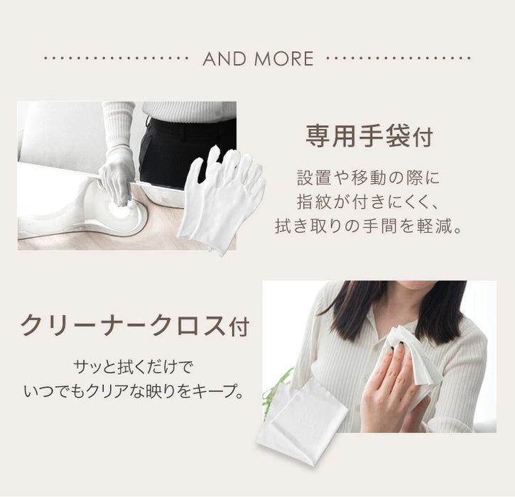 ［50×90］割れない鏡 フレームレス 超軽量 ウォールミラー 壁掛け〔31800128〕