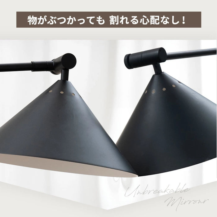 ［50×90］割れない鏡 フレームレス 超軽量 ウォールミラー 壁掛け〔31800128〕