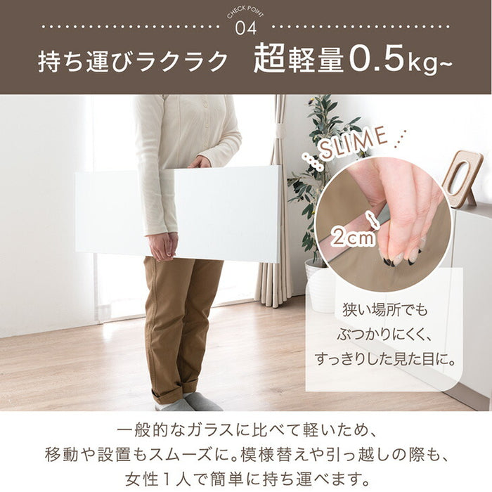 ［50×90］割れない鏡 フレームレス 超軽量 ウォールミラー 壁掛け〔31800128〕