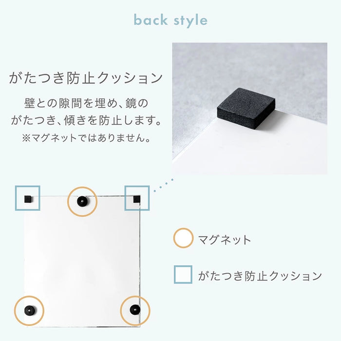 ［40×60］割れない 浴室鏡 くもり止め フレームレス マグネット フィルムミラー 〔83800021〕