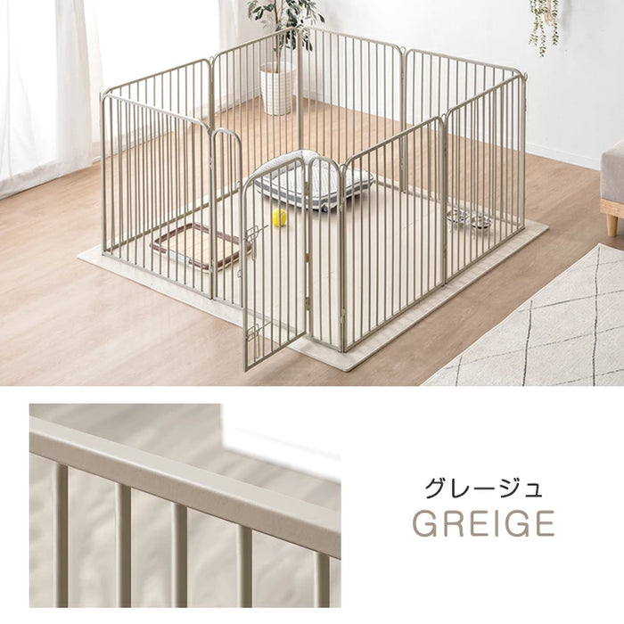 ［高さ80cm 1ドア］ペットサークル ハイタイプ 屋内外兼用 組み替えOK ワイド サークル ケージ ペットケージ 犬用〔83900001〕