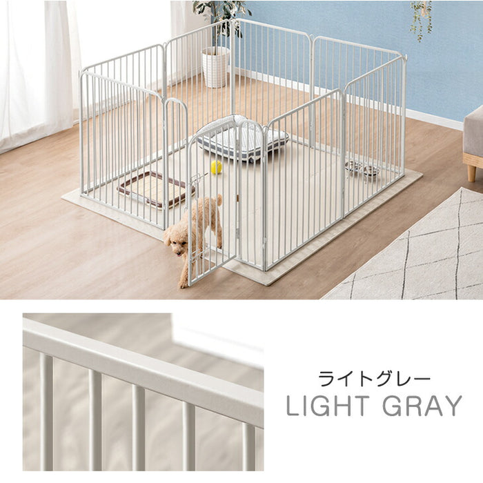 ［高さ80cm 2ドア］ペットサークル ハイタイプ 屋内外兼用 組み替えOK ワイド サークル ケージ ペットケージ 犬用〔83900005〕