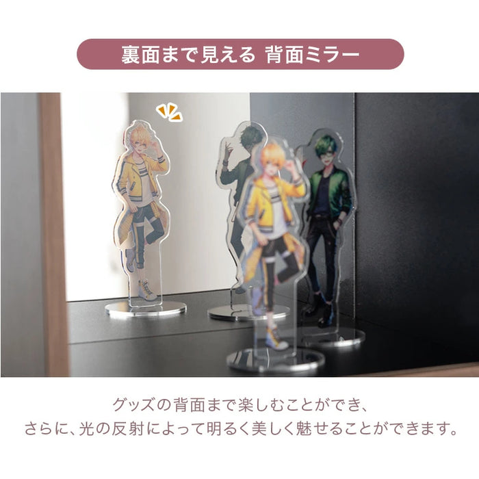 【大決算プライス】推せる/隠せる オタバレ防止 回転ラック 幅40cm キャスター付〔84300038〕