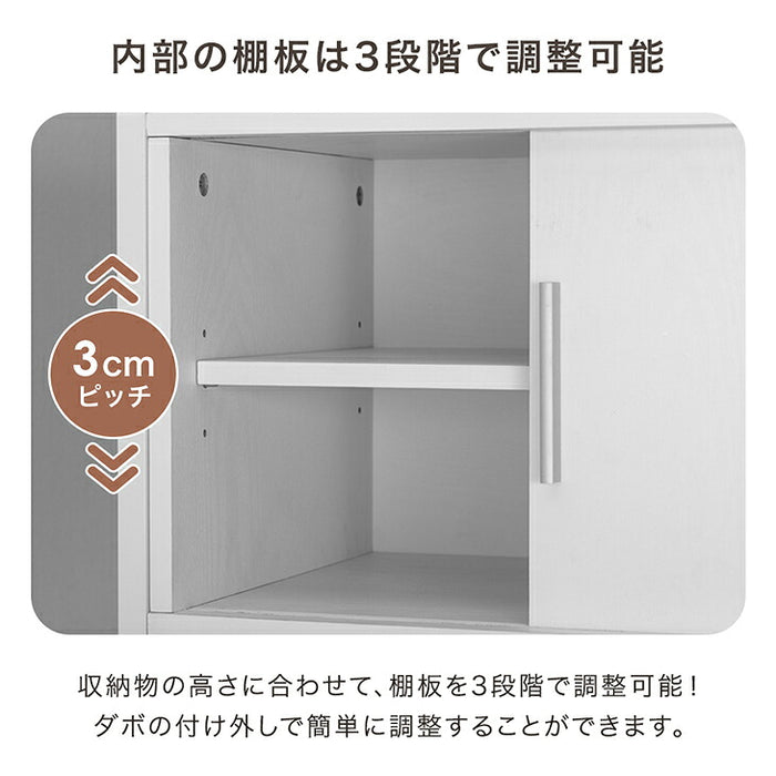 【新発売記念プライス】［木目調扉］幅60 キッチンラック 4段 高耐荷重 スライド棚〔84300074〕