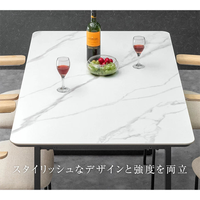 【アウトレット 旧仕様品】[幅180cm] 4人掛け セラミック ダイニングテーブル 単品 黒脚 大理石調【超大型商品】〔8440000601・out2650〕