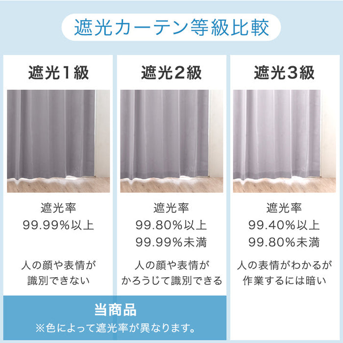 【幅100×丈200cm】遮光カーテン 4枚セット 洗える レースカーテン タッセル付き 遮像 断熱 節電〔86500005〕