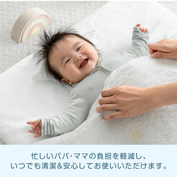 ［11点セット］洗濯機でぜんぶ洗える ベビー布団 綿100% 70×120cm お昼寝布団〔88000023〕