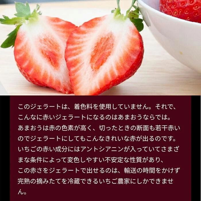武下さんちの“完熟” あまおうジェラート 究極いちご含有率56％ 6個 ギフト いちご 福岡県 大川 アイスクリーム シャーベット カップアイス 詰め合わせ 無着色 お中元 暑中見舞い プレゼント ギフト〔89600008〕