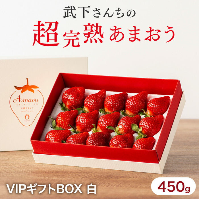 ［内容量 900g］武下さんちの“超完熟”あまおう ギフトBOX  大粒 3L 品質保証 日本産 お歳暮〔8960002401〕
