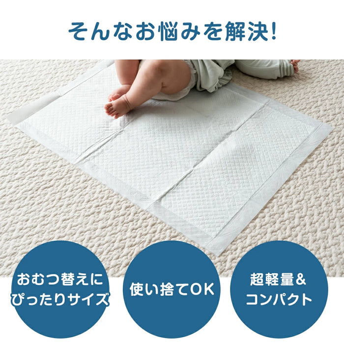 《1枚あたり約15円》防水 おむつシート 使い捨て 大判 抗菌 薄型 おむつ替えシート ベビー用品 〔90600007〕