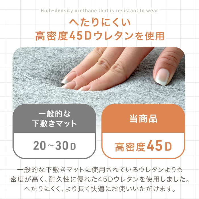 ［170×230］下敷きマット 厚み10mm 洗える 防音 防ダニ 下敷きラグ 滑り止め 防音マット〔90900007〕