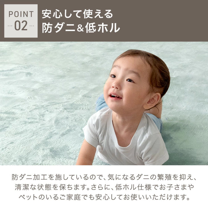 ［170×230］下敷きマット 厚み10mm 洗える 防音 防ダニ 下敷きラグ 滑り止め 防音マット〔90900007〕