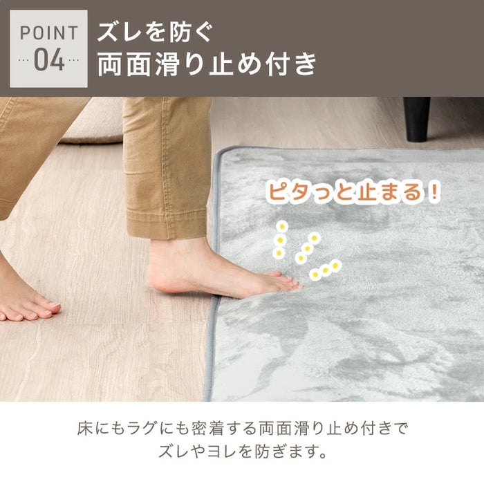 ［170×230］下敷きマット 厚み10mm 洗える 防音 防ダニ 下敷きラグ 滑り止め 防音マット〔90900007〕