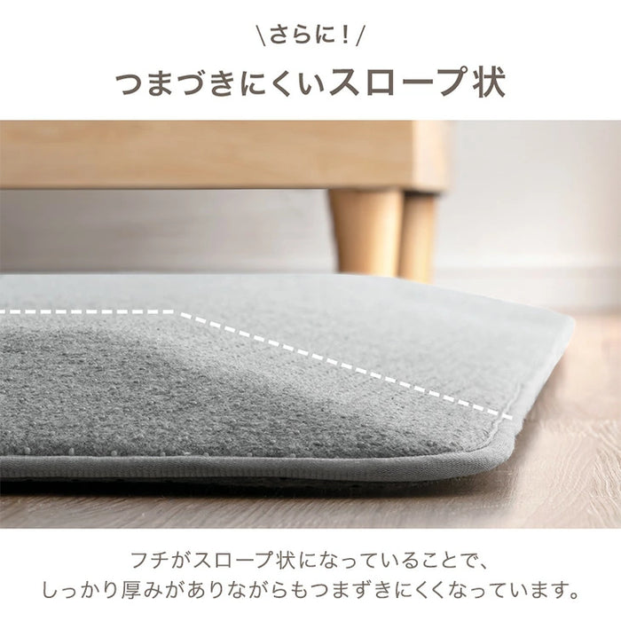 ［170×170］厚み40mm つまずきにくい 極厚下敷きマット 洗える 防音 防ダニ 下敷きラグ 滑り止め 防音マット〔90900022〕