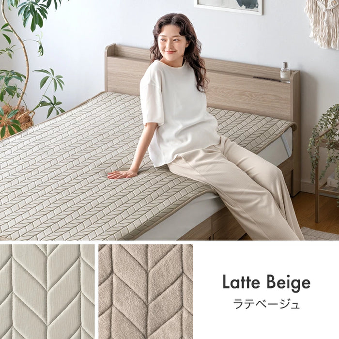 【新発売記念プライス】［シングル］ひんやりキープ “W冷感” 敷パッド 洗える リバーシブル 持続冷感 調温 接触冷感 ベッドパッド LAYERCOOL〔90900029〕