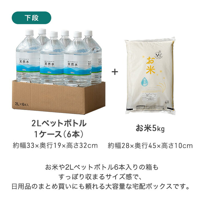 【新発売記念プライス】宅配ボックス 大容量 130L 2ドア プッシュ式 鍵付き LIVBOX ーリブボックスー〔93800011〕