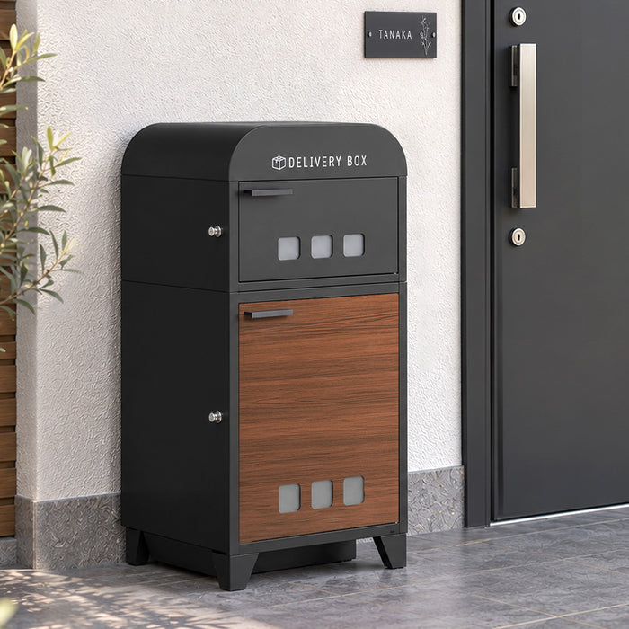 【新発売記念プライス】宅配ボックス 大容量 130L 2ドア プッシュ式 鍵付き LIVBOX ーリブボックスー〔93800011〕