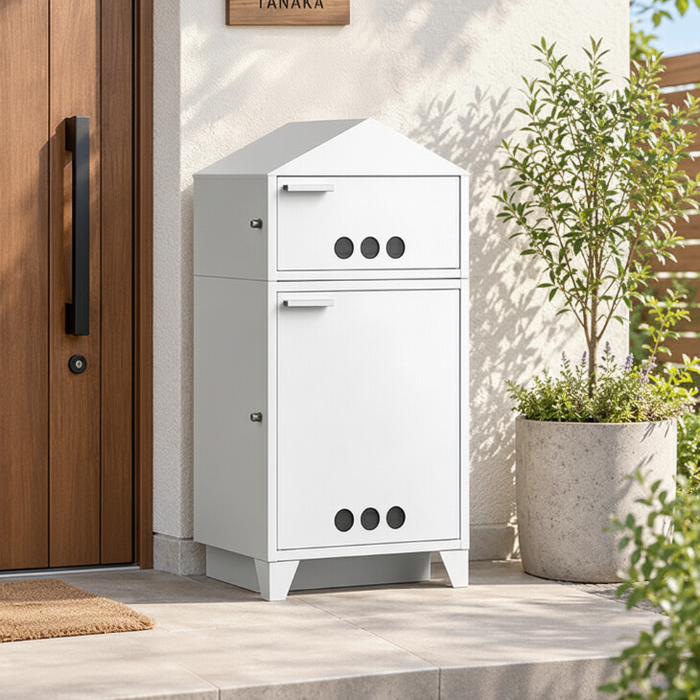 【新発売記念プライス】宅配ボックス ハウスデザイン 大容量 130L 鍵付き 防水 置き配 LIVBOX ーリブボックスー〔93800012〕