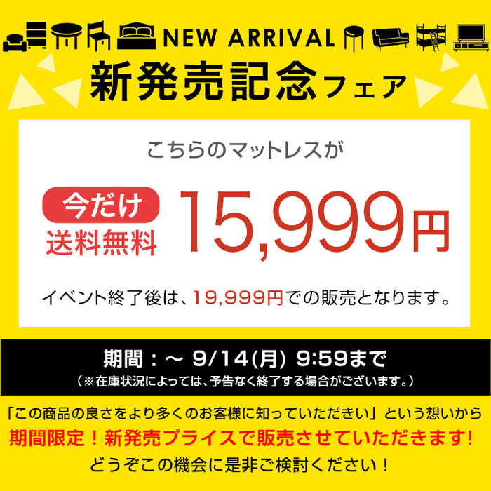 【新発売記念プライス】［シングル］国産 高反発 THE HARD《ザ ハード》2層 マットレス 三つ折り 8cm 高反発マットレス〔94600001〕