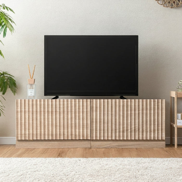 ［幅120］テレビ台 ユニット式 格子調 木製 扉付き 分割 テレビラック テレビボード〔99901250〕