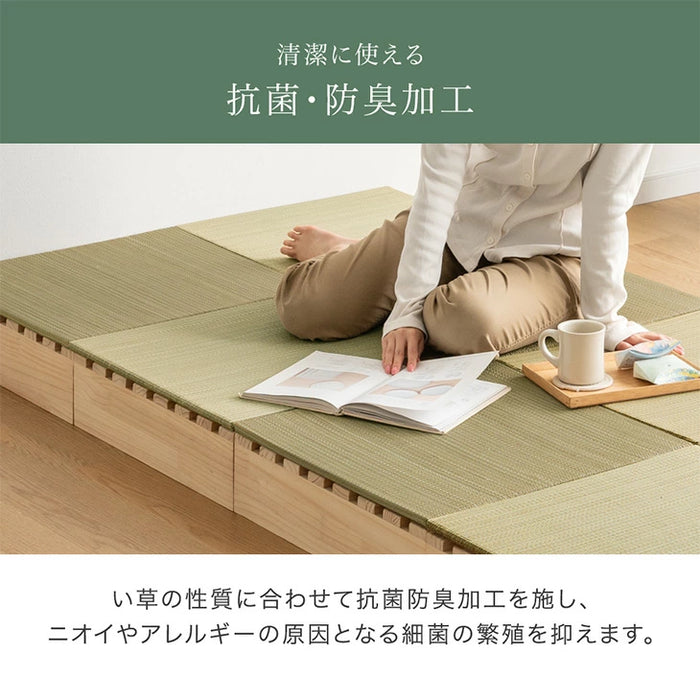 ［8枚］天然い草 畳 パレットベッド お掃除ロボ対応 抗菌 調湿 すのこベッド〔99902101〕