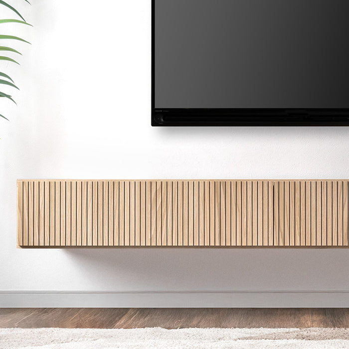 【新発売記念プライス】［幅180cm］フロート テレビ台 壁掛け 完成品 国産 引き出し収納 木目調 フロートボード【超大型商品】〔20010018〕
