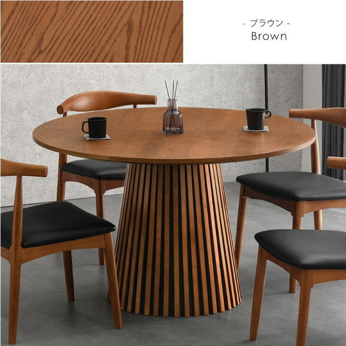 ［幅120-180cm］伸長式 円形ダイニングテーブル 単品 4人掛け 木製 格子脚 北欧 おしゃれ 丸テーブル 【玄関渡し】【超大型商品】〔49600310〕