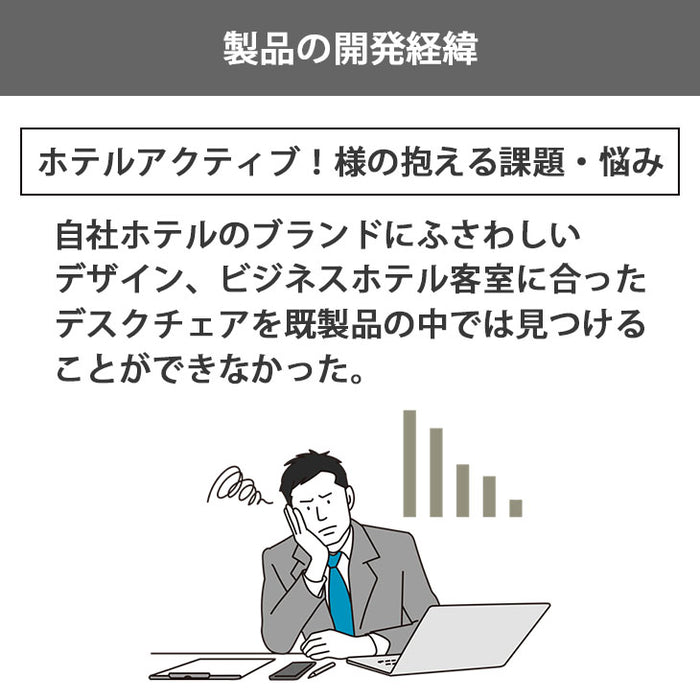 ホテル×家具EC！プロが考えた理想のデスクチェア コンチネンタルモダン スタイリッシュ オフィス *ホテルアクティブ！監修*〔4780001400〕