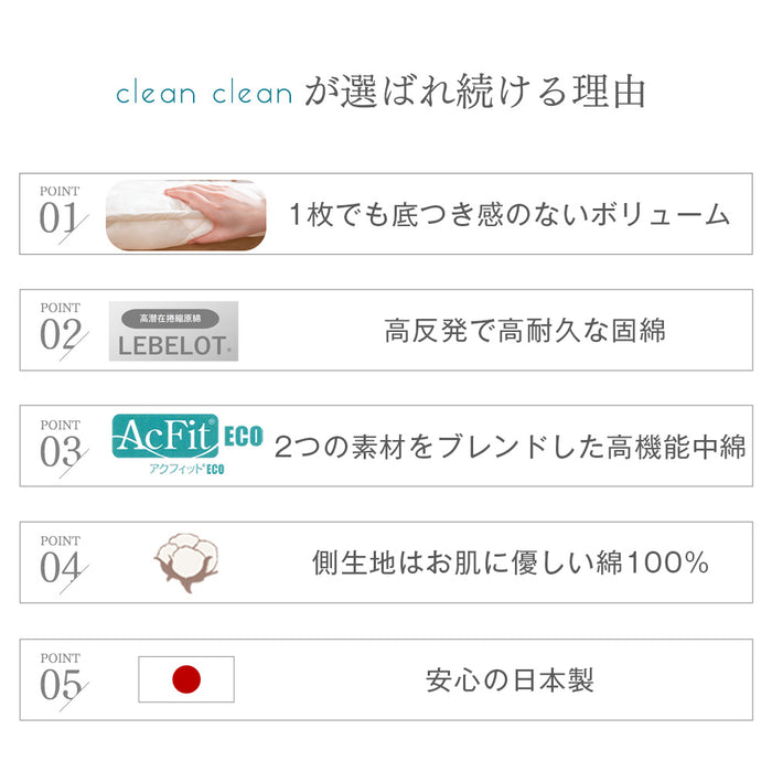 ［シングル・シングルロング］高反発敷布団 防ダニ・抗菌防臭・吸汗速乾 日本製 三層敷布団 綿100％ 帝人アクフィット〔10119093〕