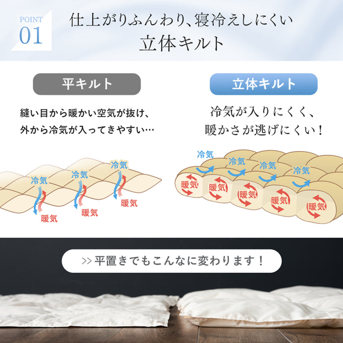 [シングルロング・2枚組]  洗える ダウンケット 日本製 ホワイトダックダウン93% 肌掛け布団 肌掛け 夏 夏用 布団〔10119274〕