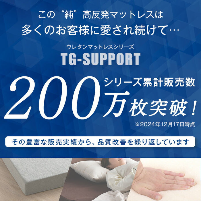 ［クイーン］男の高反発マットレス 厚み10cm 竹炭 消臭 3つ折り 高密度30D〔13810129〕