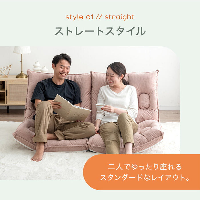 腕が貫通！？スマホローソファ 2人掛け 左右独立 リクライニング ハイバック ソファベッド こたつ用 おしゃれ〔15200101〕
