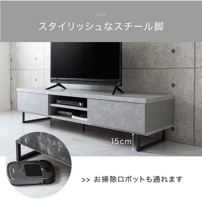 幅180cm テレビ台 日本製 完成品 ローボード 北欧 おしゃれ 鏡面 引き出し【超大型商品】〔17010110〕