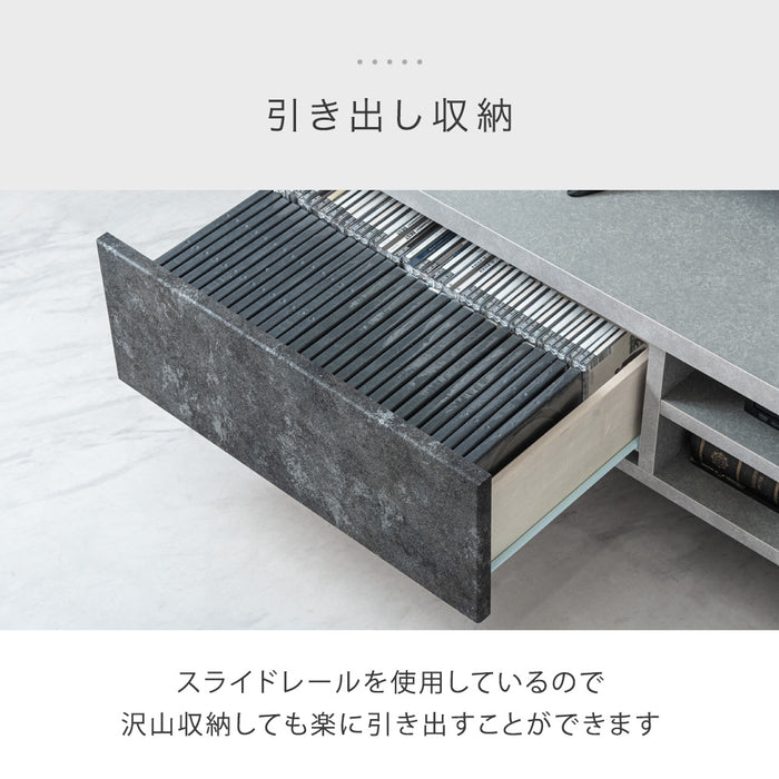幅180cm テレビ台 日本製 完成品 ローボード 北欧 おしゃれ 鏡面 引き出し【超大型商品】〔17010110〕