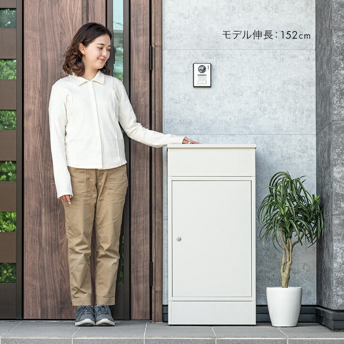 LIVBOX ーリブボックスー 宅配ボックス 複数投函OK 大容量105L 戸建て おしゃれ 防水 盗難防止 土台付き 印鑑入れ〔17630127〕
