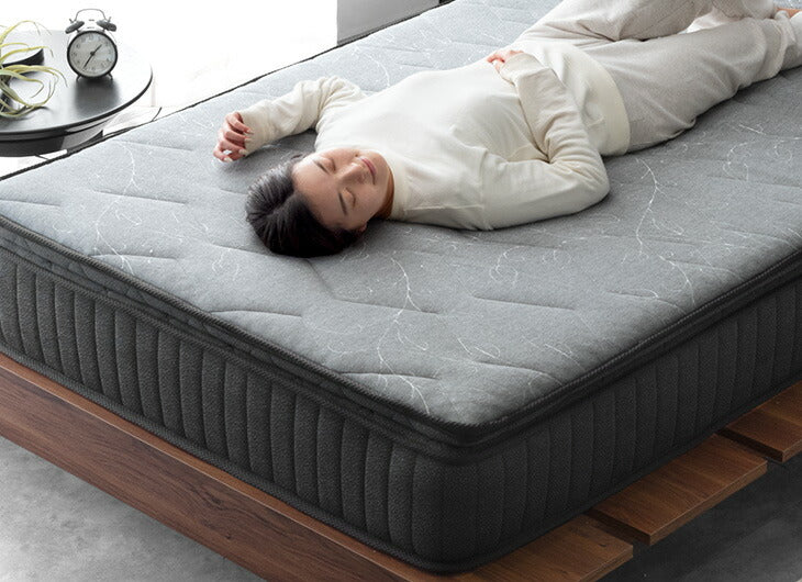 [ダブル] 選べる寝心地！ 硬さ調整 ピロートップ マットレス 抗菌 防臭 リバーシブル ポケットコイル 〔17810143〕
