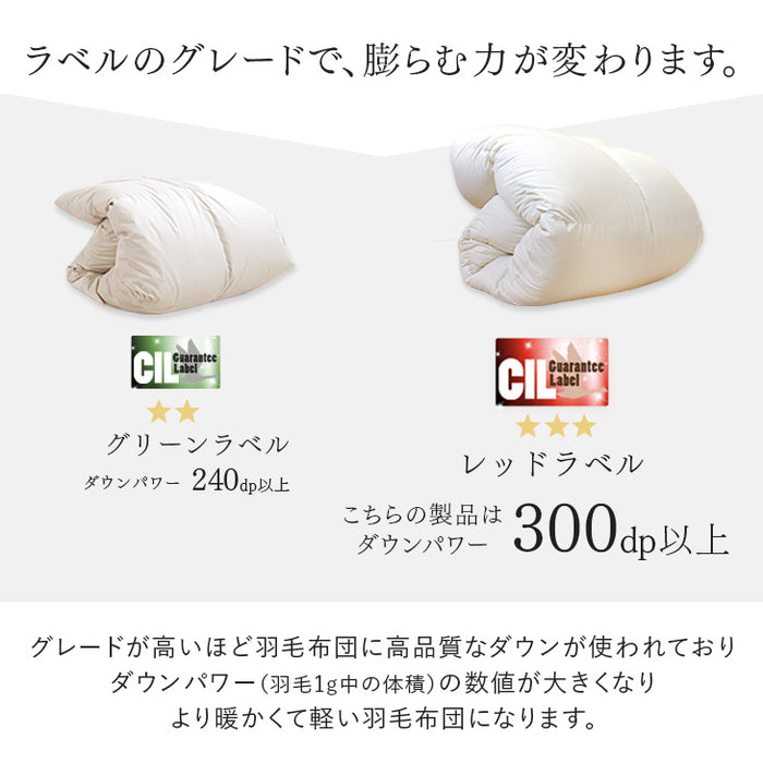 [ダブルロング] 羽毛布団 日本製 スタンダードタイプ ホワイトダックダウン70% 洗える ウォッシャブル  〔19110063〕