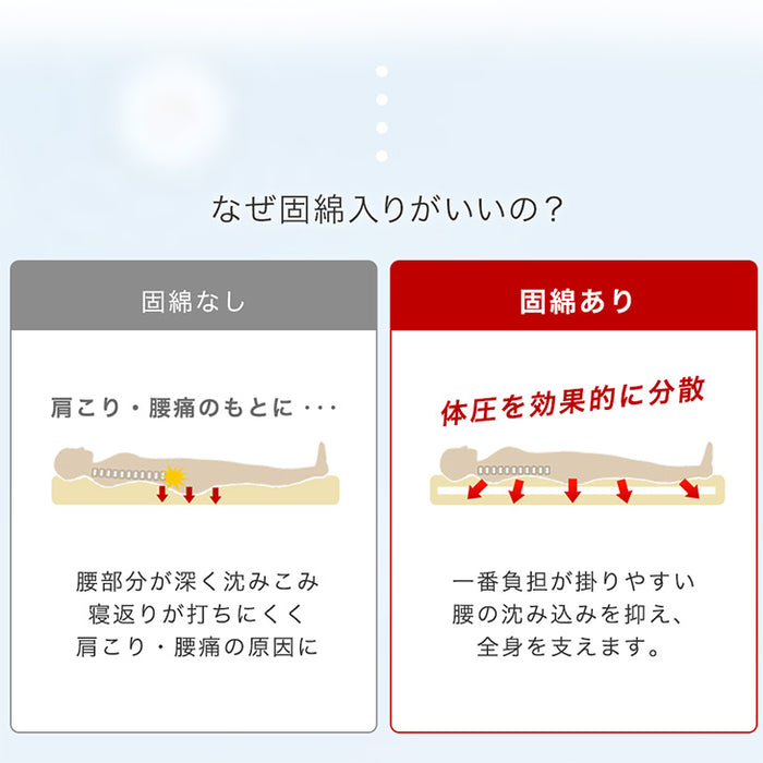 ［シングル］“丸洗い、何度でも” 洗える三層敷布団 洗濯ネット付き 日本製 帝人 固綿 軽量 ウォッシャブル 清潔〔22200058〕