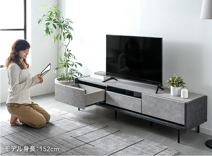 ［幅180］テレビ台 国産 完成品 引出し収納 ロータイプ テレビボード 脚付き 大川家具【超大型商品】〔24900130〕