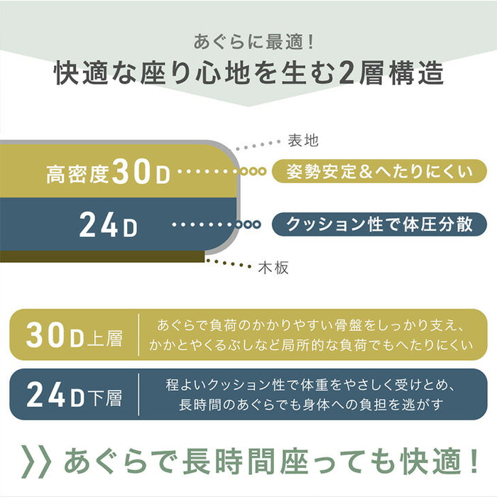 【新発売記念プライス】あぐらチェア ワイド66cm あぐら椅子 座面 広い おしゃれ オフィスチェア〔31500068〕